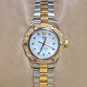 SOLD!!! Tag Heuer Aquaracer 18 K gold & Stainless